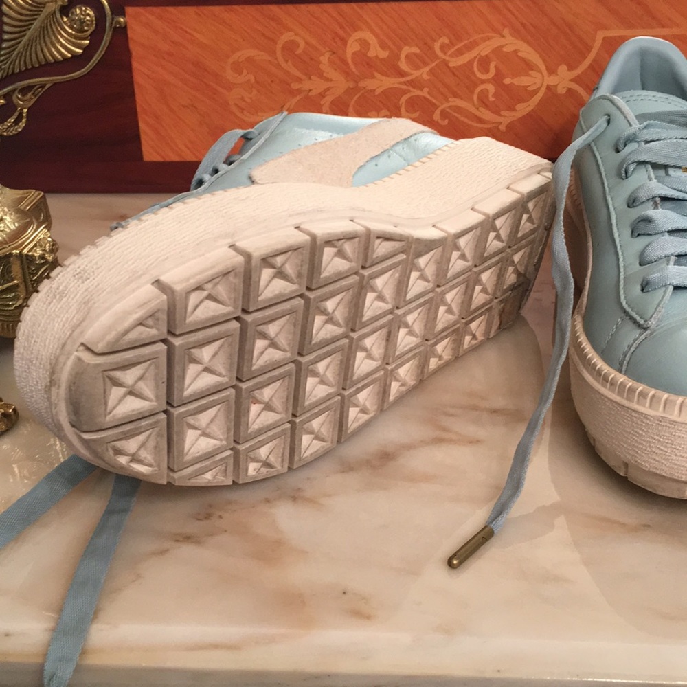 Puma Basket platform blue lace up Sneakers sz.8.5 - Picture 7 of 14